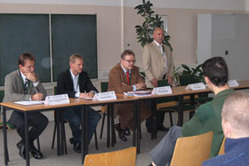 Herr Bredenkamp, JVA Herford; Herr Potrick, JVK Fröndenberg; Herr Höfgen, JVSchule NRW, Herr Fraikin, Leiter der JVSchule NRW